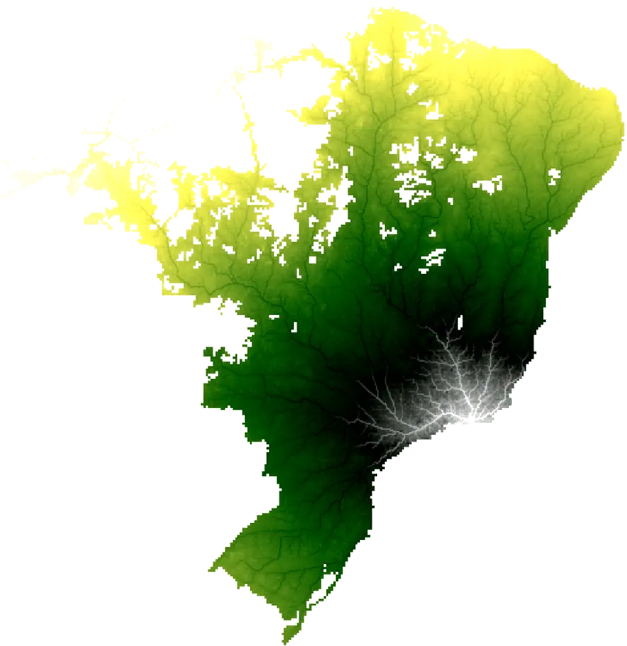 Isochrone map of Brasil